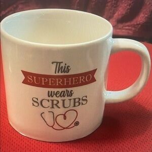 Superhero Wears Scrubs White Mug